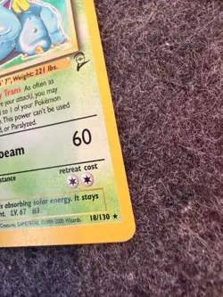 Pokemon TCG Venusaur Base Set 2 Holo 18/130 lightly played. - Image 2