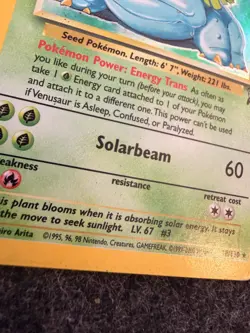 Pokemon TCG Venusaur Base Set 2 Holo 18/130 lightly played. - Image 4