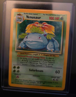 Pokemon TCG Venusaur 15/102 Base Set Unlimited Holo Rare LP English - Image 4