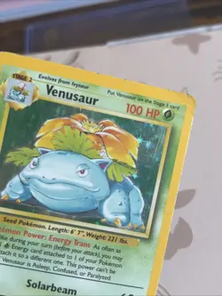 Pokemon TCG Venusaur Base Set Holo Unlimited Rare Card 15/102 HP - Image 5