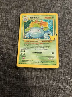 Pokemon TCG Venusaur 015/102 Base Set Holo Rare Stage 2 HP 100 English - Image 1