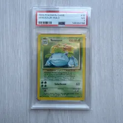 Pokemon TCG Venusaur Holo Rare Card Base Set 15/102 1999 Edition PSA 7 NM - Image 1