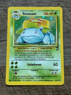 Pokemon TCG Venusaur Base Set 2 Holo 18/130 lightly played. - Image 1
