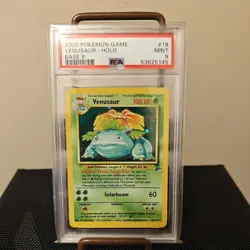 Pokemon TCG Venusaur Base Set 2 18/130 Holo Unlimited Holo Rare PSA 9 - Image 1
