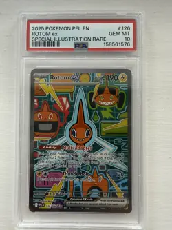 Rotom ex PSA 10 126/094 PFL Phantasmal Flames Pokemon TCG English Gem MT SIR - Image 1