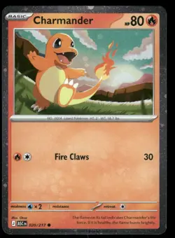 TAIL SWIRL 🌀💫 Charmander 020/217 Cosmos Holo Ascended ASC Pokemon Card NM - Image 2