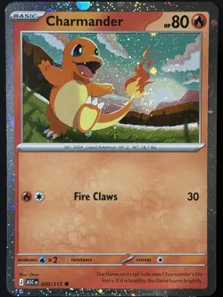 TAIL SWIRL 🌀💫 Charmander 020/217 Cosmos Holo Ascended ASC Pokemon Card NM - Image 5