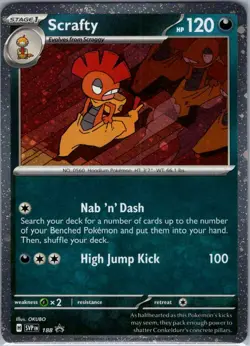 Scrafty - (Cosmos Holo) 188 SV: Scarlet & Violet Promo - Pokemon Card - NM - Image 1