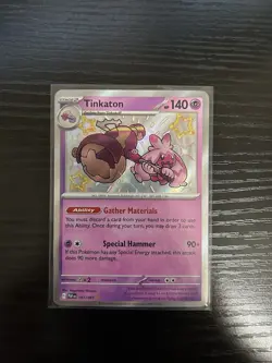 Tinkaton Paldean Fates Baby Shiny Pokemon TCG Card 167/091 Near Mint Condition - Image 1