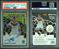 2020 Panini Mosaic Euro Cup Miroslav Klose Gold Prizm Auto 1/10 PSA 10 Gem 1/1 - Image 4