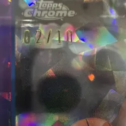 Tyrese Maxey 2023-24 Topps Chrome Sapphire Purple Auto /10 CG-TM PSA 9 - Image 3