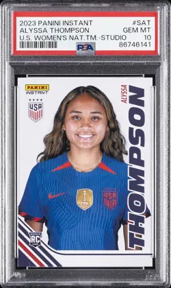 2023 PANINI INSTANT US WOMEN'S NATIONAL TEAM-STUDIO #SAT ALYSSA THOMPSON PSA 10 - Image 1