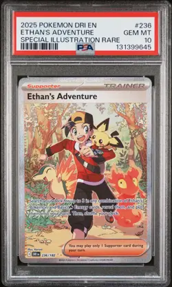 Pokemon 2025 Ethan's Adventure 236 SIR Destined Rivals GEM MINT PSA 10 - Image 1