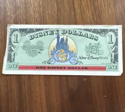 Disney 2005 $1 Disney Dollars Note Walt Disney World Mickey Mouse - Image 1