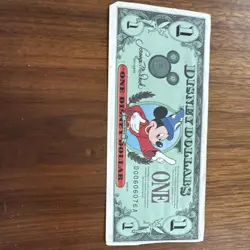 Disney 2005 $1 Disney Dollars Note Walt Disney World Mickey Mouse - Image 2