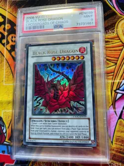 Black Rose Dragon CSOC-EN039 Ultra Rare Unlimited Yugioh PSA 9 - Image 3