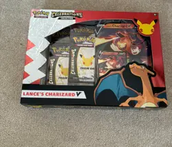 Pokemon TCG Celebrations Lance's Charizard v Brand New Factory Sealed Collection - Image 1
