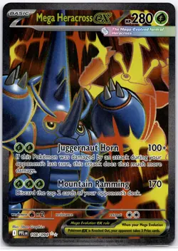 Mega Heracross ex - Ultra Rare ME02: Phantasmal Flames 108/094 NM Pokemon - Image 1