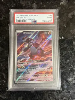 PSA 9 Groudon 199/182 Paradox Rift Illustration Rare Pokemon Card - Image 2