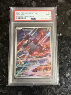 PSA 9 Groudon 199/182 Paradox Rift Illustration Rare Pokemon Card - Image 3