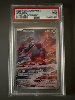 Groudon 199/182 PSA 9 Paradox Rift 2023 Illustration Rare Pokemon Card English - Image 1