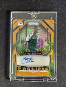 Panini Prizm FIFA Soccer Tete Panathinaikos Prolific Signatures Auto #/10 Gold - Image 1