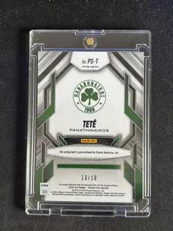 Panini Prizm FIFA Soccer Tete Panathinaikos Prolific Signatures Auto #/10 Gold - Image 2