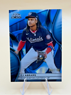 2025 Topps Chrome Black - C.J. Abrams #137 Blue Refractor #'d 52/150 Nationals - Image 1