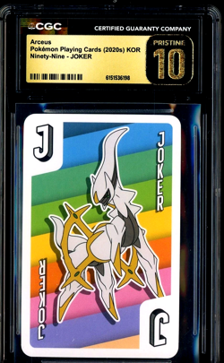 2020 Pokemon Korean Playing Cards Ninety-Nine JOKER Arceus CGC 10 PRISTINE - Image 1
