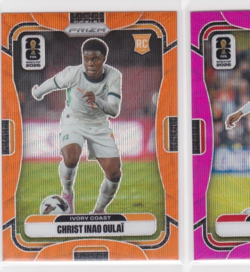 2026 Panini Prizm FIFA World Cup Christ Inao Oulai Orange Wave Prizm #d/125 - Image 1