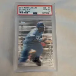 Topps 2018 Update Don't Blink Bo Jackson #DB-11 Kansas City Royals PSA 10 - Image 1
