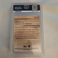 Topps 2018 Update Don't Blink Bo Jackson #DB-11 Kansas City Royals PSA 10 - Image 2