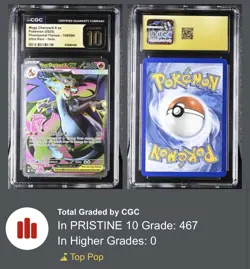 Mega Charizard X ex Pokemon Phantasmal Flames 109/094 Ultra Rare Holo CGC PRI 10 - Image 3