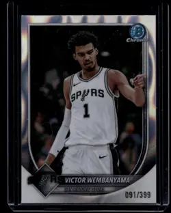 2025-26 Bowman Basketball Victor Wembanyama #BCV-143 Chrome Lava Refractor /399 - Image 1