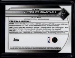 2025-26 Bowman Basketball Victor Wembanyama #BCV-143 Chrome Lava Refractor /399 - Image 2