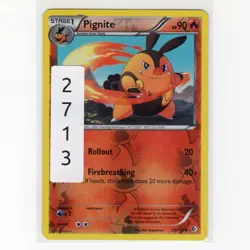 Pokemon TCG Pignite 25/149 BW Boundaries Crossed Reverse Holo Card EN-LP 2012 - Image 3