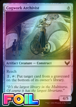 x1 Cogwork Archivist STX MTG 254/275 FOIL COMMON M/NM 1x - Image 1