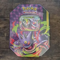 Pokemon TCG Mega Moonlit Tin Mega Gengar ex Factory Sealed Brand New - Image 1
