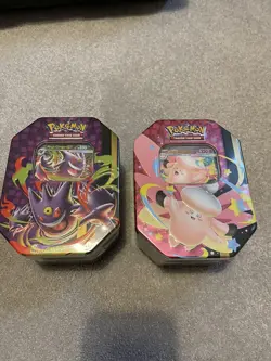 Pokemon TCG Mega Moonlit Tin Mega Gengar x1 & Mega Clefable x1 Factory Sealed - Image 1