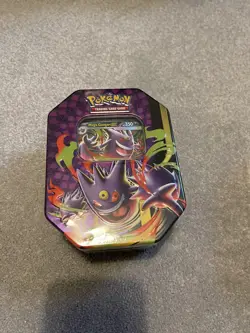 Pokemon TCG Mega Moonlit Tin Mega Gengar Factory Sealed - Image 1