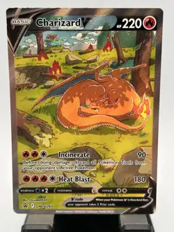 Charizard V SWSH260 Sword & Shield Full Art Black Star Promo Pokemon Card NM - Image 1