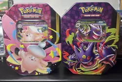 Pokemon TCG Mega Moonlit Tin Mega Gengar & Mega Clefable PAIR | Factory Sealed - Image 1