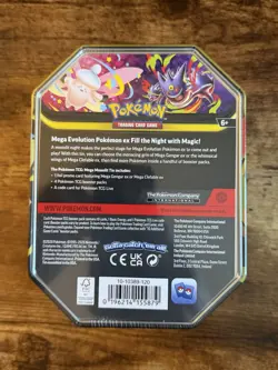 Pokemon TCG: Mega Gengar ex Moonlit Tin Factory Sealed - Image 3