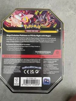 Mega Moonlit Tin Pokemon TCG Gengar & Clefable Factory Sealed Metal Tin EN - Image 3