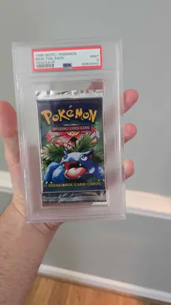 1999 POKEMON SEALED BASE SET UNLIMITED VENUSAUR BOOSTER PACK PSA 9 - Image 3