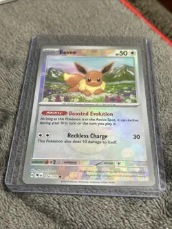 2025 Pokemon Card Eevee Master Ball Pattern 074/131 Prismatic Evolutions Holo - Image 2