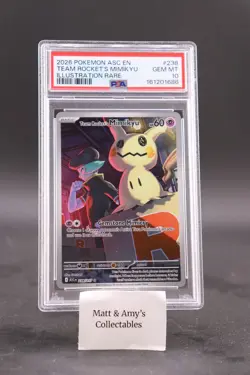 Pokemon Team Rocket's Mimikyu 238/217 Me: Ascended Heroes Holo PSA 10 - Image 1