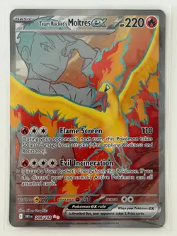 Team Rocket's Moltres ex 208/182 SV10: Destined Rivals Ultra Rare Holo NM Pokemo - Image 1