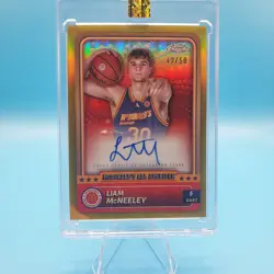 2024 Topps Chrome Mcdonald's All American Liam McNeeley Gold Refractor Auto /50 - Image 1