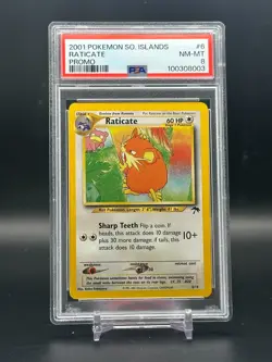PSA 8 NM-MT Raticate Southern Islands Promo 2001 Pokemon Card #6/18 - Image 1